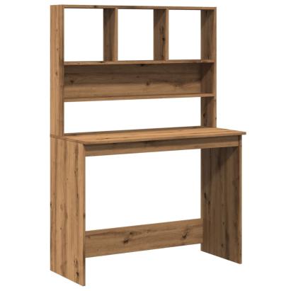 Birou cu rafturi stejar artizanal 102x45x148 cm, lemn prelucrat GartenMobel Dekor