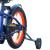 Bicicleta 16 inch, roti ajutatoare, cadru otel 23 cm, ghidon reglabil, frane fata v-brake, albastru/portocaliu MultiMark GlobalProd