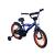 Bicicleta 16 inch, roti ajutatoare, cadru otel 23 cm, ghidon reglabil, frane fata v-brake, albastru/portocaliu MultiMark GlobalProd