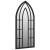 Oglindă de grădină, negru, 100x45 cm, fier uz exterior GartenMobel Dekor