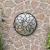 Oglindă de grădină rotundă, negru, 60x3 cm, fier, uz exterior GartenMobel Dekor