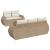 Set canapele de grădină cu perne, 6 piese, bej, poliratan GartenMobel Dekor