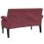 Bancă cu spătar, roșu vin, 120x62x75,5 cm, textil GartenMobel Dekor