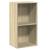 Bibliotecă 2 rafturi stejar sonoma 40x30x76,5 cm lemn prelucrat GartenMobel Dekor