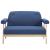 Canapea cu 2 locuri, albastru, material textil GartenMobel Dekor