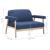 Canapea cu 2 locuri, albastru, material textil GartenMobel Dekor