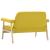 Canapea cu 2 locuri, galben, material textil GartenMobel Dekor