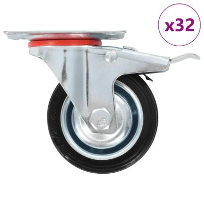 Roți pivotante, 32 buc., 75 mm GartenMobel Dekor