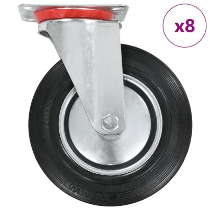 Roți pivotante, 8 buc., 200 mm GartenMobel Dekor