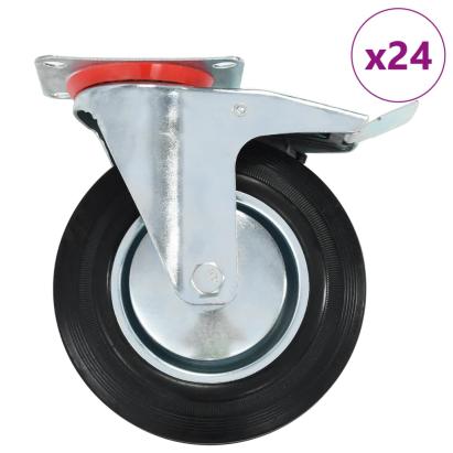 Roți pivotante, 24 buc., 200 mm GartenMobel Dekor