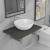Set mobilier de baie, 2 piese, gri, ceramică GartenMobel Dekor