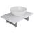 Set mobilier de baie, 2 piese, alb, ceramică GartenMobel Dekor