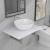 Set mobilier de baie, 2 piese, alb, ceramică GartenMobel Dekor