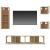 Set dulap TV, 5 piese, stejar sonoma, lemn prelucrat GartenMobel Dekor