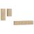Set dulap TV, 4 piese, stejar sonoma, lemn prelucrat GartenMobel Dekor