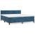 Pat box spring cu saltea, albastru închis, 160x200 cm, catifea GartenMobel Dekor