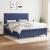 Pat continental cu saltea, albastru, 160x200cm, material textil GartenMobel Dekor