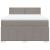 Pat box spring cu saltea, gri taupe, 160x200 cm material textil GartenMobel Dekor