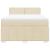 Pat box spring cu saltea, crem, 160x200 cm, material textil GartenMobel Dekor