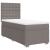 Pat box spring cu saltea, gri taupe, 80x200 cm, textil GartenMobel Dekor