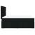 Pat box spring cu saltea, negru, 160x200 cm, textil GartenMobel Dekor