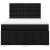 Pat box spring cu saltea, negru, 160x200 cm, textil GartenMobel Dekor
