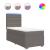 Pat box spring cu saltea, gri taupe, 80x200 cm, textil GartenMobel Dekor