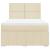 Pat box spring cu saltea, crem, 160x200 cm, material textil GartenMobel Dekor