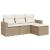 Set canapele de grădină, 4 piese, cu perne, bej, poliratan GartenMobel Dekor