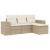 Set canapele de grădină, 4 piese, cu perne, bej, poliratan GartenMobel Dekor