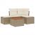 Set canapele de grădină cu perne, 5 piese, bej, poliratan GartenMobel Dekor