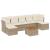 Set canapele de grădină, 8 piese, cu perne, bej, poliratan GartenMobel Dekor