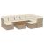 Set canapele de grădină cu perne, 10 piese, bej, poliratan GartenMobel Dekor