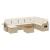 Set canapele de grădină, 9 piese, cu perne, bej, poliratan GartenMobel Dekor