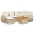 Set canapele de grădină, 7 piese, cu perne, bej, poliratan GartenMobel Dekor