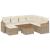 Set canapele de grădină, 8 piese, cu perne, bej, poliratan GartenMobel Dekor