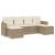 Set canapele de grădină cu perne, 6 piese, bej, poliratan GartenMobel Dekor