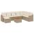 Set canapele de grădină, 9 piese, cu perne, bej, poliratan GartenMobel Dekor