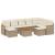 Set canapele de grădină cu perne, 10 piese, bej, poliratan GartenMobel Dekor