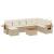 Set canapele de grădină, 9 piese, cu perne, bej, poliratan GartenMobel Dekor