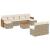 Set canapele de grădină cu perne, 10 piese, bej, poliratan GartenMobel Dekor