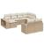 Set canapele de grădină cu perne, 10 piese, bej, poliratan GartenMobel Dekor