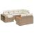 Set canapele de grădină cu perne, 11 piese, bej, poliratan GartenMobel Dekor