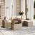 Set canapele de grădină cu perne, 6 piese, bej, poliratan GartenMobel Dekor