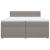 Pat box spring cu saltea, gri taupe, 200x200 cm, textil GartenMobel Dekor