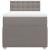Pat box spring cu saltea, gri taupe, 80x200 cm, textil GartenMobel Dekor