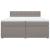 Pat box spring cu saltea, gri taupe, 200x200 cm, textil GartenMobel Dekor