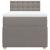 Pat box spring cu saltea, gri taupe, 80x200 cm, textil GartenMobel Dekor