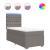 Pat box spring cu saltea, gri taupe, 80x200 cm, textil GartenMobel Dekor