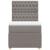Pat box spring cu saltea, gri taupe, 80x200 cm, textil GartenMobel Dekor